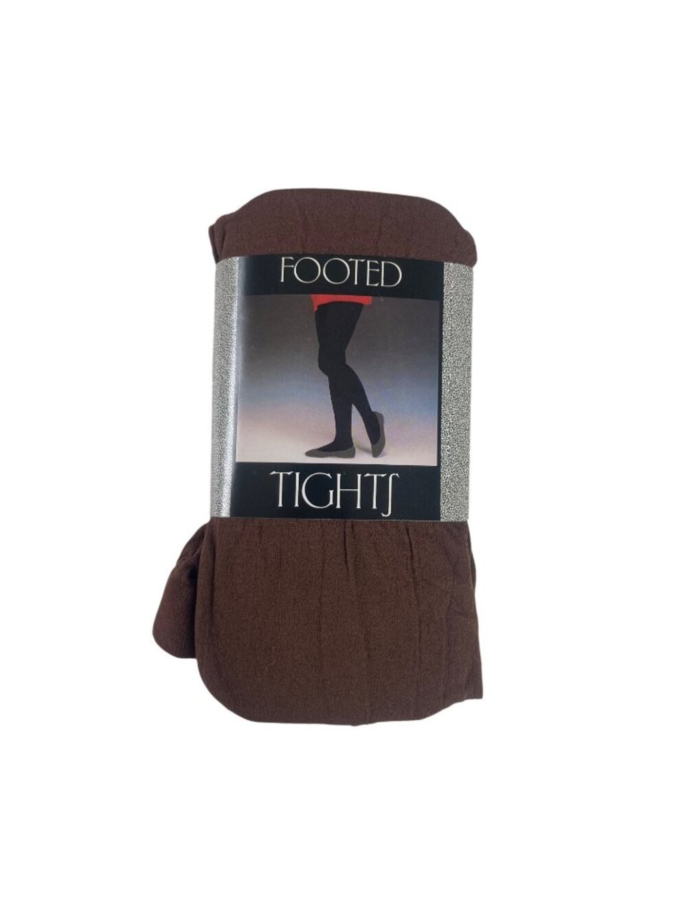 Footed Tights Coffee Brown One Size Made In USA